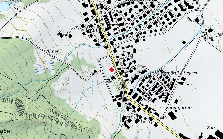 Map showing the location of Kindergarten Oberbilten (Kindergarten)