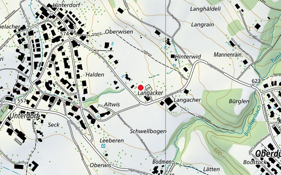 Mappa con la posizione di Kindergarten Oberdürnten (Scuola dell’infanzia)