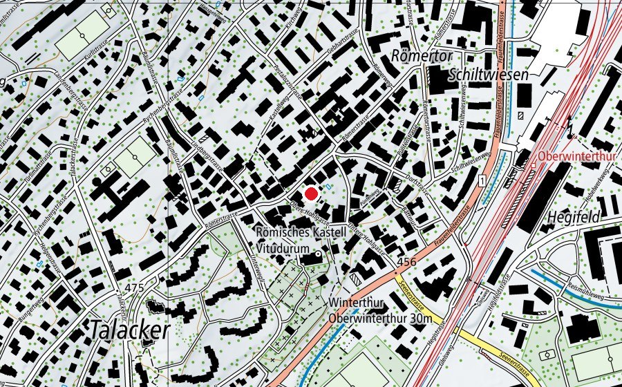 Karte mit dem Standort von Kindergarten Oberi-Dorf (Kindergarten)