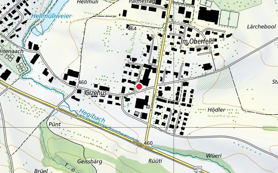 Carte indiquant l’emplacement de Kindergarten Obstgarten (École enfantine)