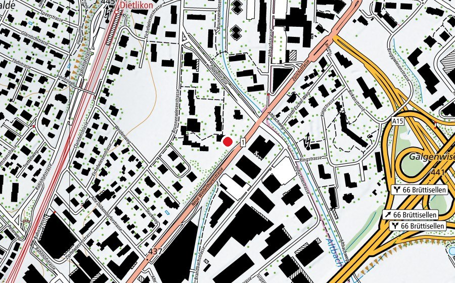 Carte indiquant l’emplacement de Kindergarten Pappel (École enfantine)