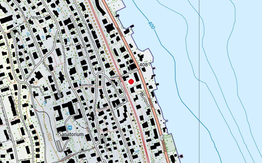 Map showing the location of Kindergarten Paradies (Kindergarten)