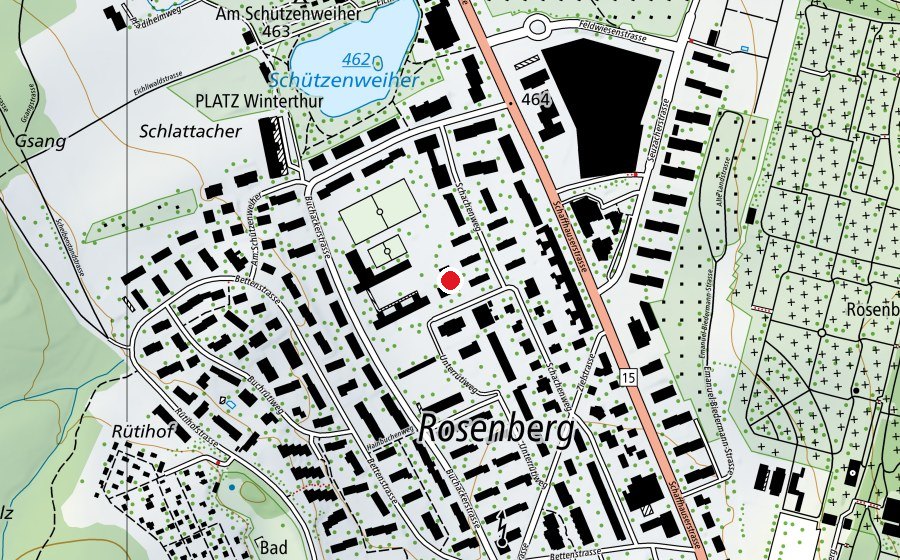 Map showing the location of Kindergarten Pavillon (Kindergarten)