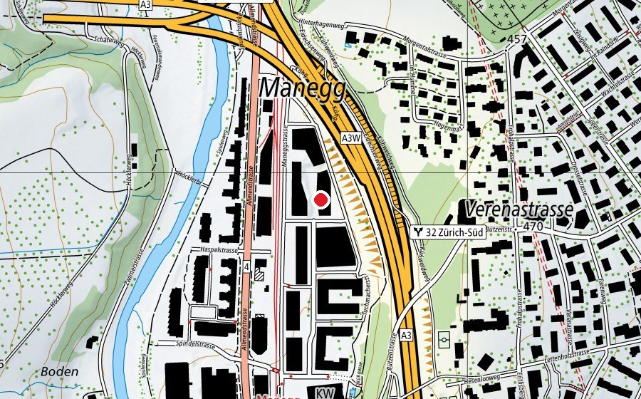 Carte indiquant l’emplacement de Kindergarten Pergamin 1+2 (École enfantine)