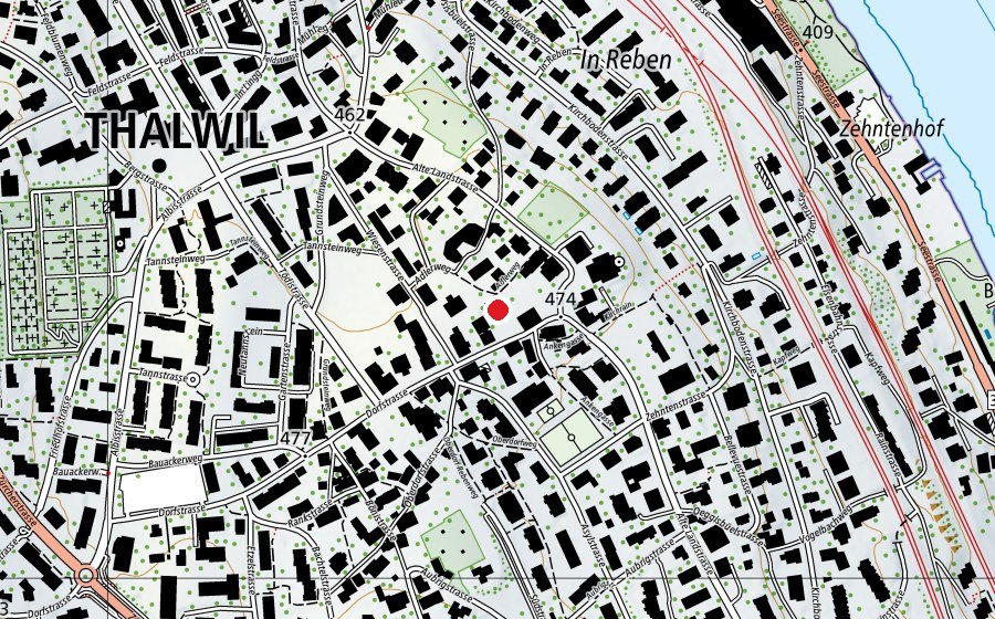 Map showing the location of Kindergarten Platte (Kindergarten)