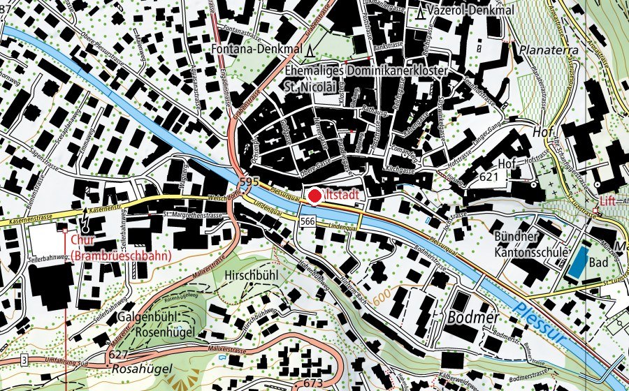 Mappa con la posizione di Kindergarten Plessur (Scuola dell’infanzia)