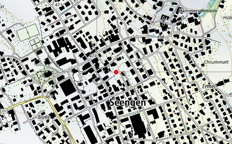 Mappa con la posizione di Kindergarten Poststrasse Seengen (Scuola dell’infanzia)