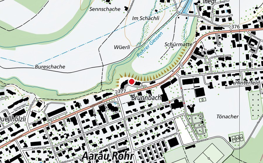 Mappa con la posizione di Kindergarten Quellenpark (Scuola dell’infanzia)