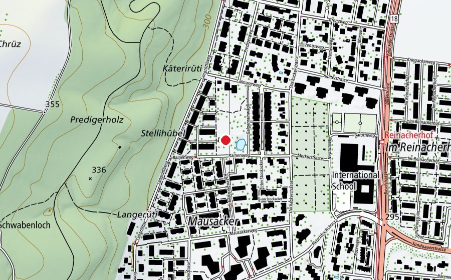 Mappa con la posizione di Kindergarten Rainenweg (Scuola dell’infanzia)