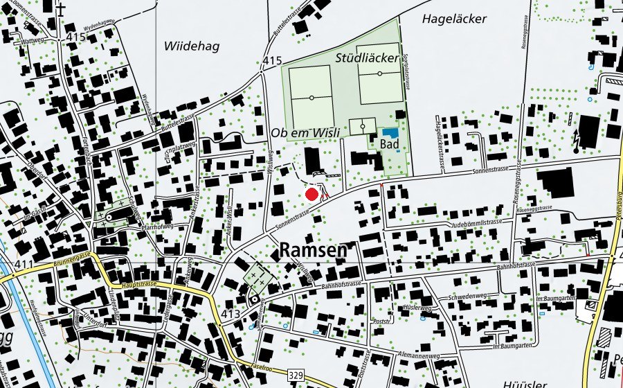 Karte mit dem Standort von Kindergarten Ramsen (Kindergarten)
