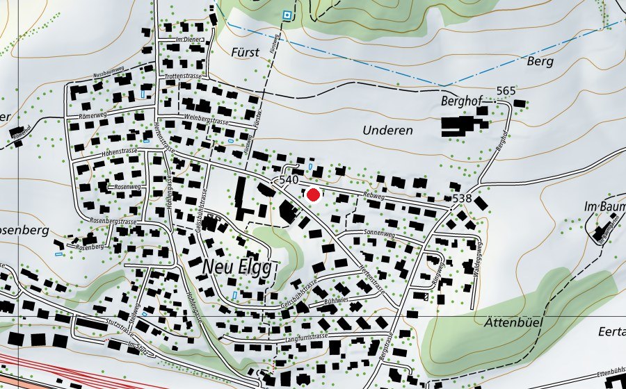 Mappa con la posizione di Kindergarten Rebweg (Scuola dell’infanzia)
