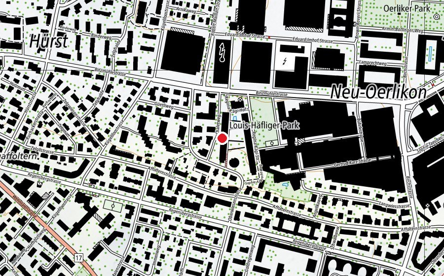 Mappa con la posizione di Kindergarten Regina-Kägi-Hof ll (Scuola dell’infanzia)