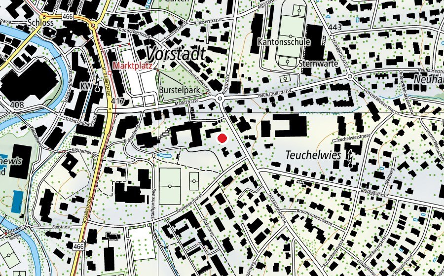 Carte indiquant l’emplacement de Kindergarten Reutenen (École enfantine)