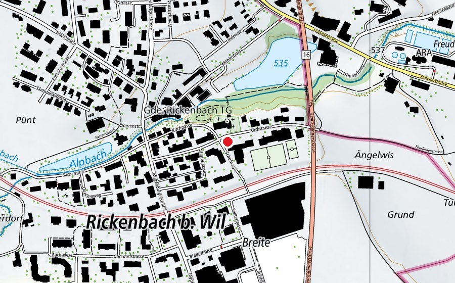 Mappa con la posizione di Kindergarten Rickenbach (Scuola dell’infanzia)