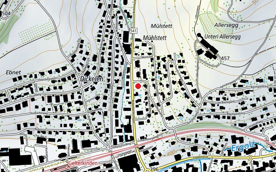 Mappa con la posizione di Kindergarten Rickenbacherstrasse (Scuola dell’infanzia)
