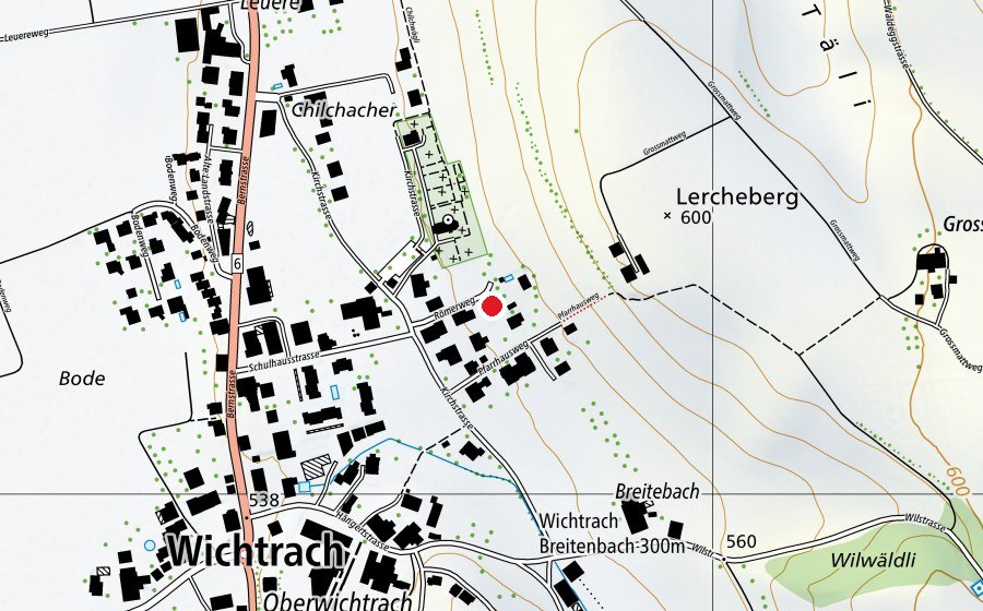 Carte indiquant l’emplacement de Kindergarten Römerweg (École enfantine)