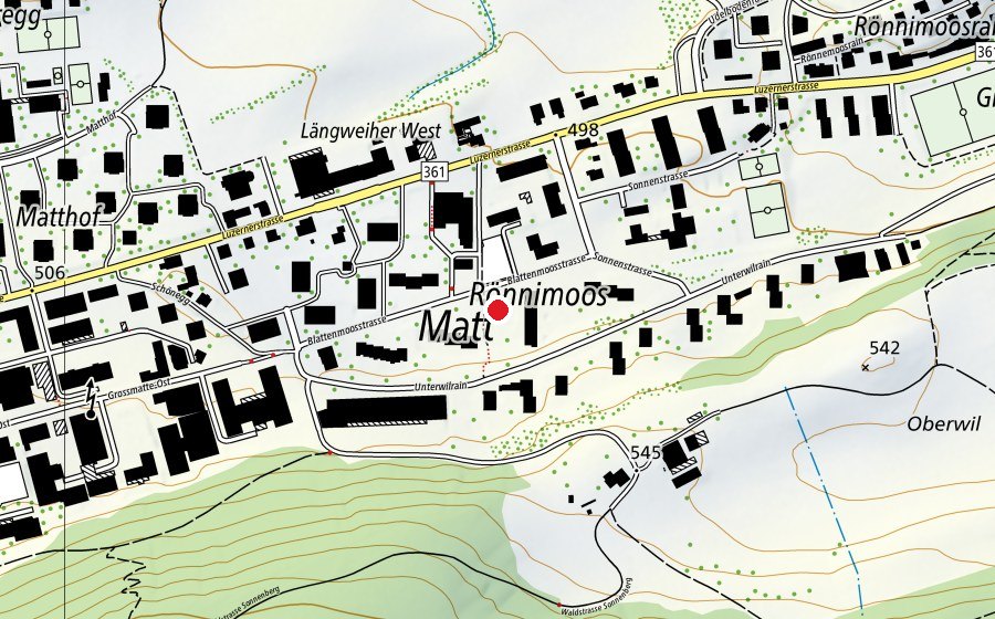 Map showing the location of Kindergarten Rönnimoos (Kindergarten)