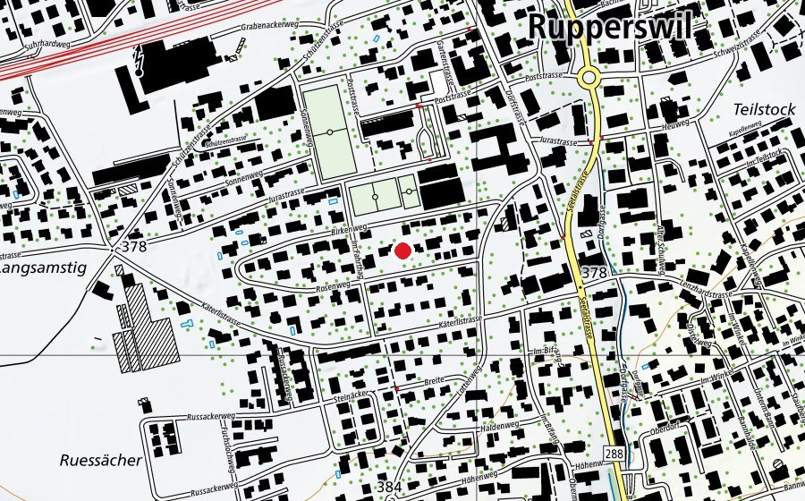 Mappa con la posizione di Kindergarten Rosenweg Ost (Scuola dell’infanzia)