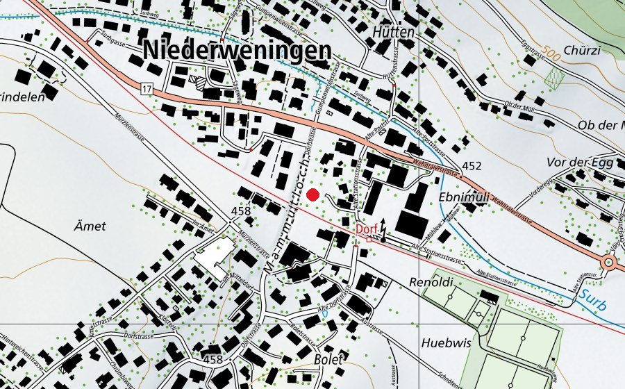 Carte indiquant l’emplacement de Kindergarten Rottupf (École enfantine)