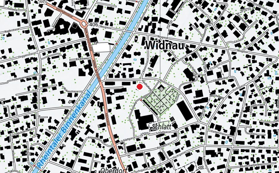 Map showing the location of Kindergarten Rüti (Kindergarten)
