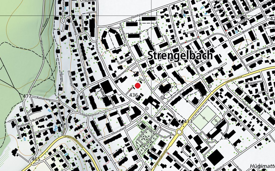 Carte indiquant l’emplacement de Kindergarten Säget (École enfantine)