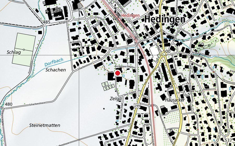 Map showing the location of Kindergarten Schachen Beta (Kindergarten)
