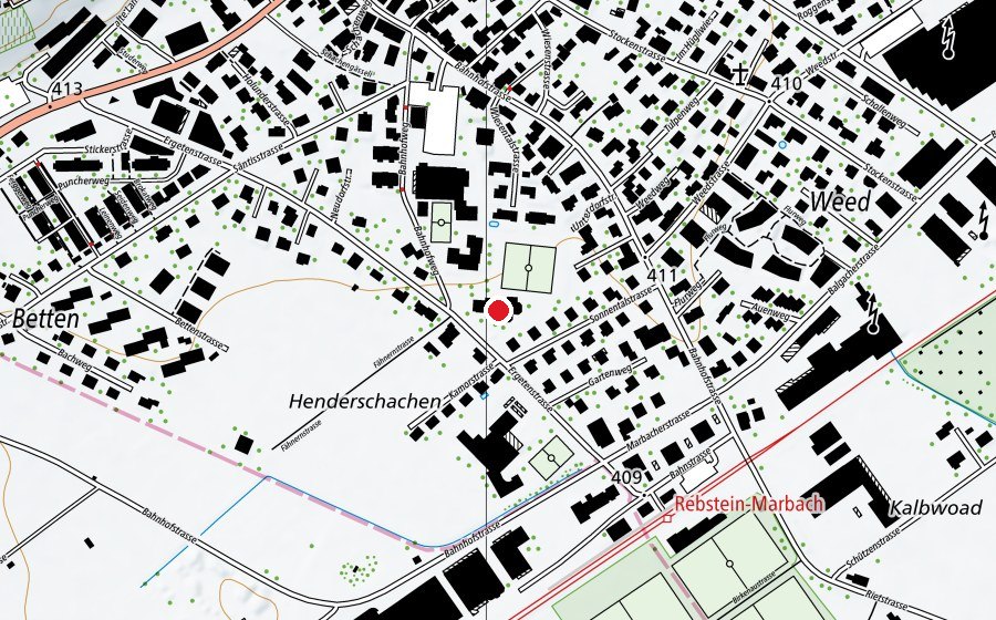 Map showing the location of Kindergarten Schachen (Kindergarten)