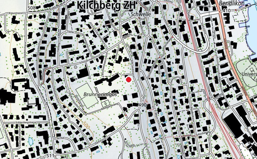 Karte mit dem Standort von Kindergarten Schellergut 1+2 (Kindergarten)
