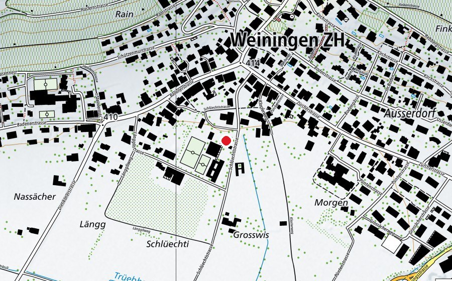Carte indiquant l’emplacement de Kindergarten Schlüechti (École enfantine)