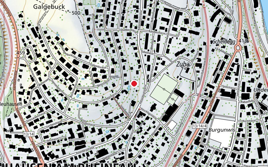 Map showing the location of Kindergarten Schönegg 2 (Kindergarten)