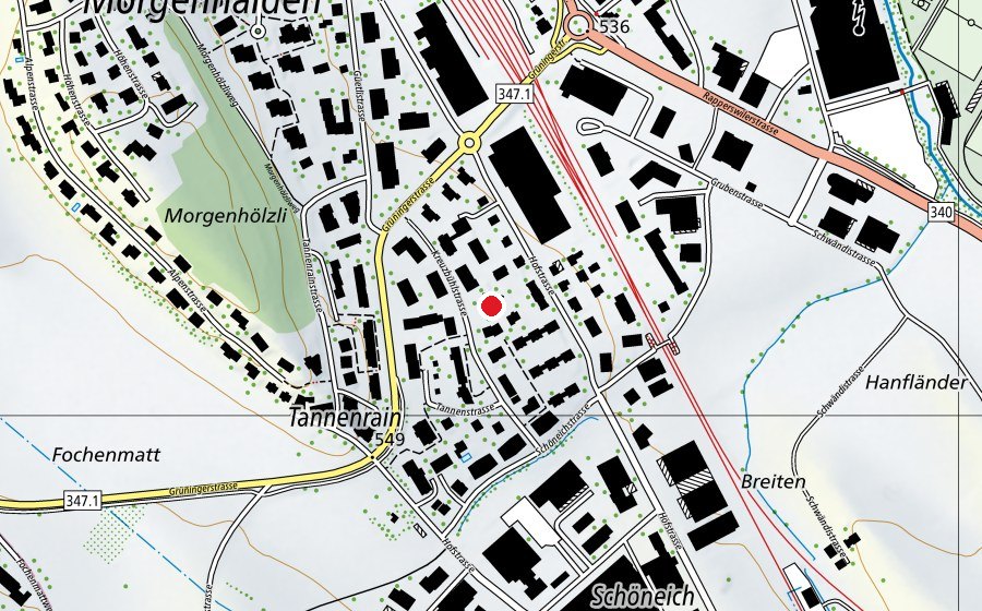 Map showing the location of Kindergarten Schöneich 1 + 2 (Kindergarten)