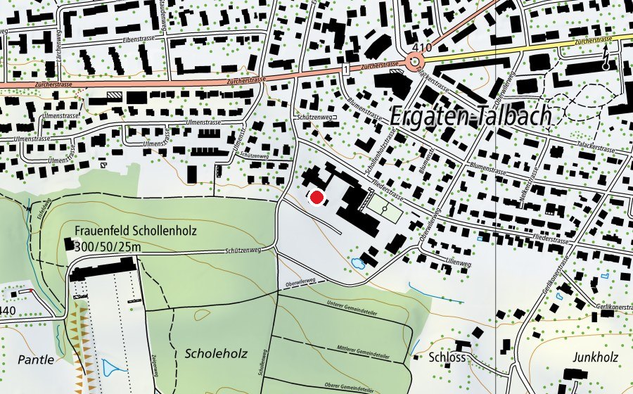 Karte mit dem Standort von Kindergarten Schollenholz 1-3 (Kindergarten)