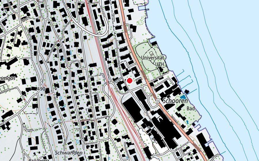 Mappa con la posizione di Kindergarten Schooren (Scuola dell’infanzia)