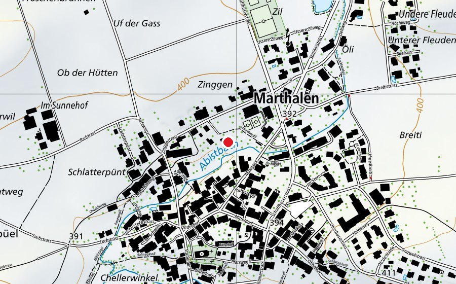 Map showing the location of Kindergarten Schuelweg (Kindergarten)