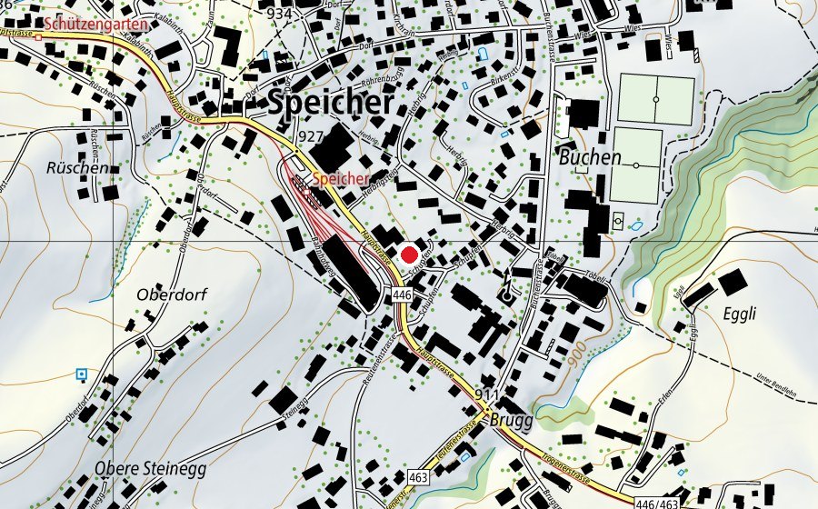 Carte indiquant l’emplacement de Kindergarten Schupfen (École enfantine)
