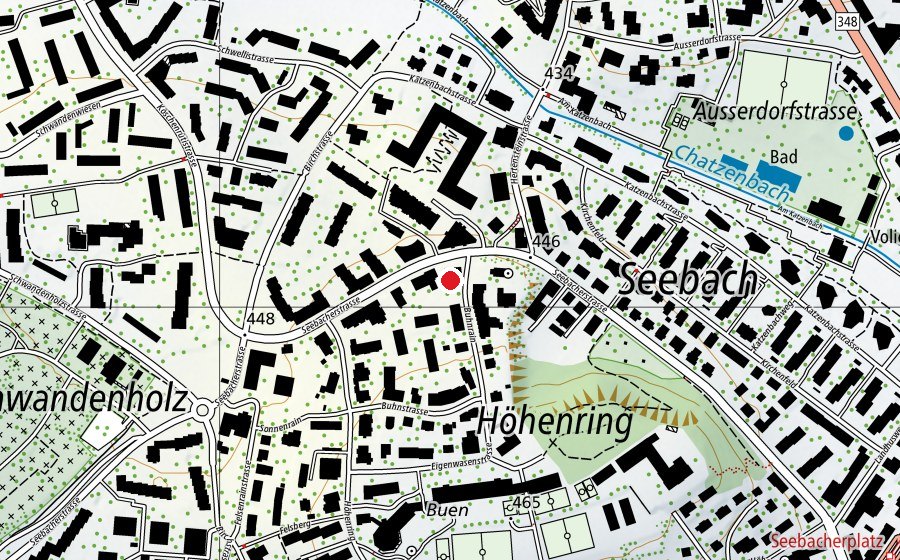 Karte mit dem Standort von Kindergarten Seebacher I + II (Kindergarten)