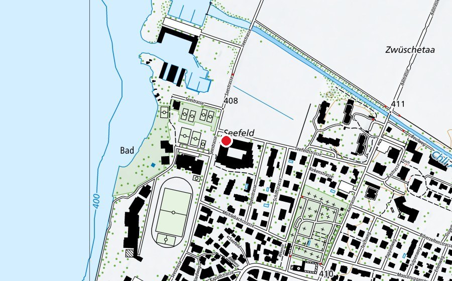 Map showing the location of Kindergarten Seefeld (Kindergarten)