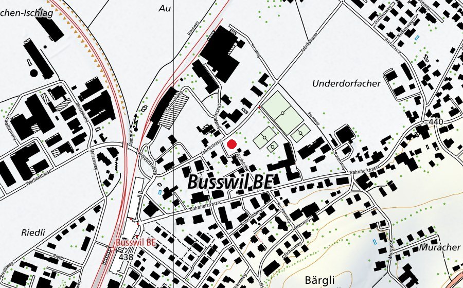 Carte indiquant l’emplacement de Kindergarten Seerose / Sonnenblume (École enfantine)