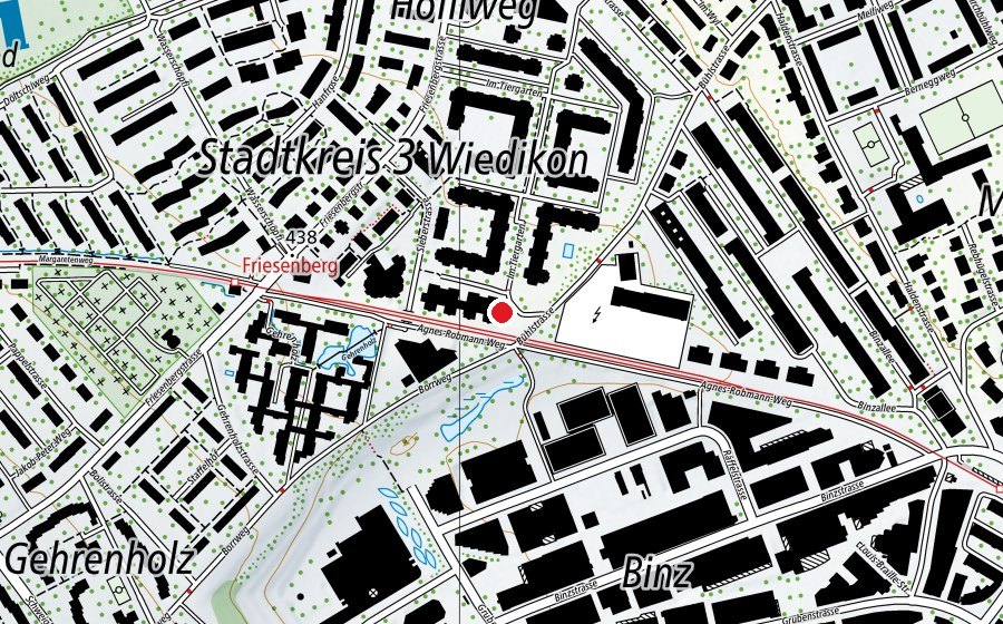 Carte indiquant l’emplacement de Kindergarten Sieber (École enfantine)