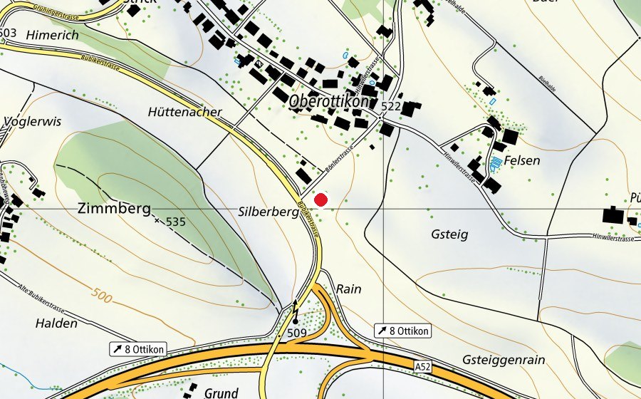 Carte indiquant l’emplacement de Kindergarten Silberberg (École enfantine)