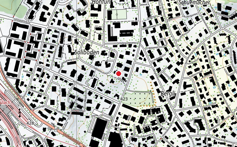 Mappa con la posizione di Kindergarten Soliboden (Scuola dell’infanzia)