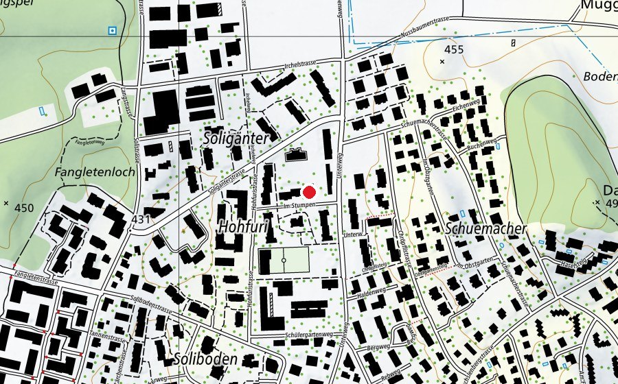 Carte indiquant l’emplacement de Kindergarten Soligänter (École enfantine)