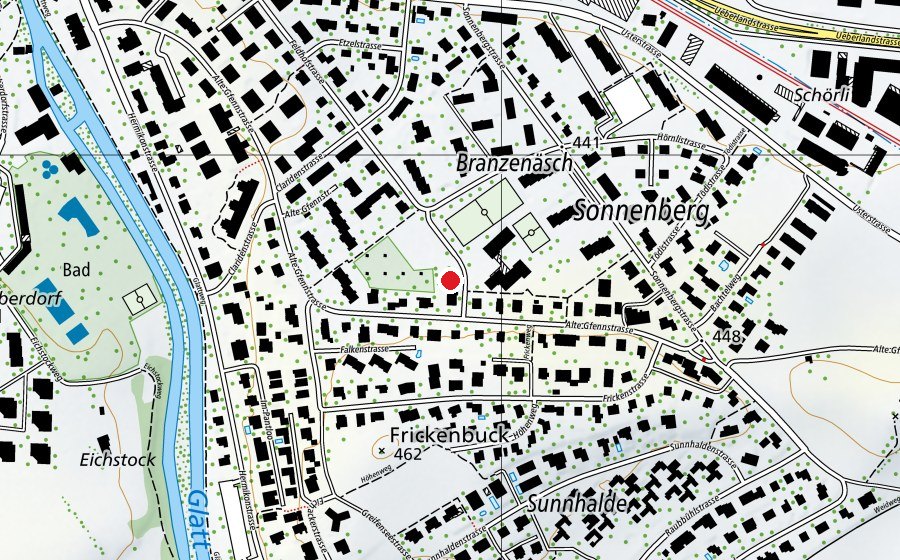 Map showing the location of Kindergarten Sonnenberg (Kindergarten)