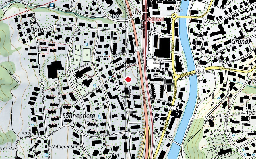 Mappa con la posizione di Kindergarten Sonnenrain (Scuola dell’infanzia)