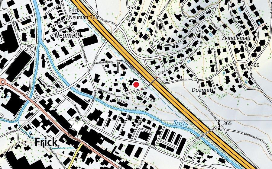 Mappa con la posizione di Kindergarten Sonnhaldesteig (Scuola dell’infanzia)