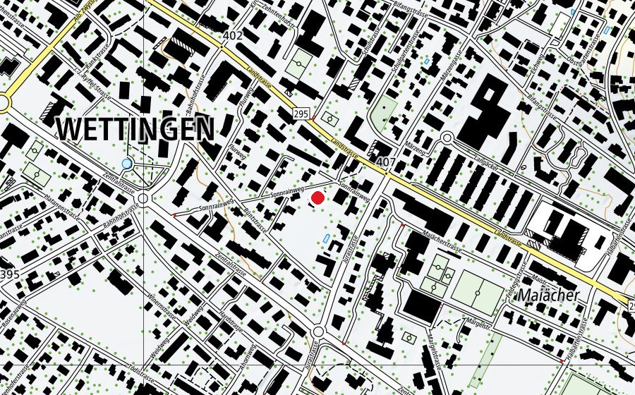 Carte indiquant l’emplacement de Kindergarten Sonnrain (École enfantine)