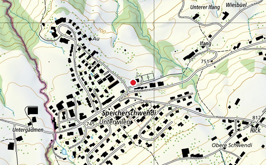 Mappa con la posizione di Kindergarten Speicherschwendi (Scuola dell’infanzia)