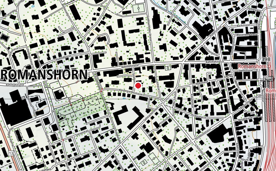 Mappa con la posizione di Kindergarten Spielhalle (Scuola dell’infanzia)
