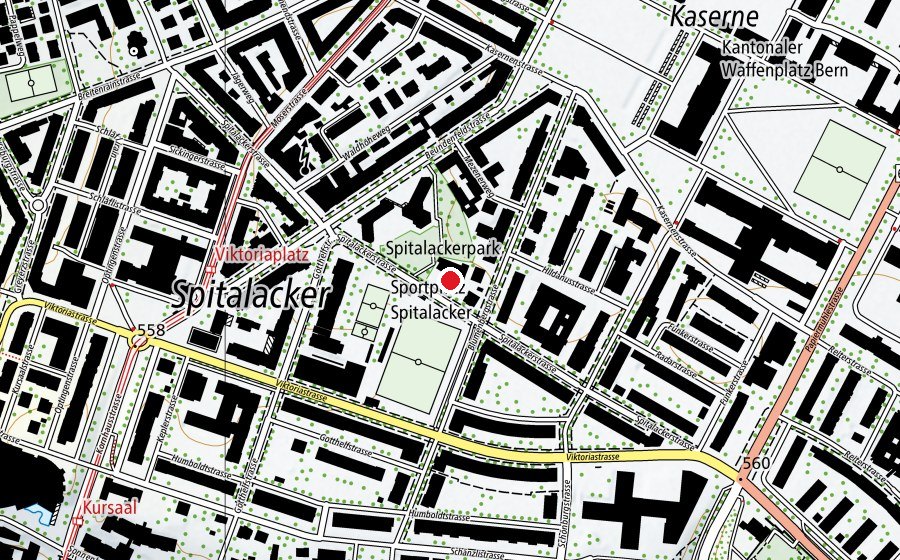 Mappa con la posizione di Kindergarten Spitalacker (Scuola dell’infanzia)