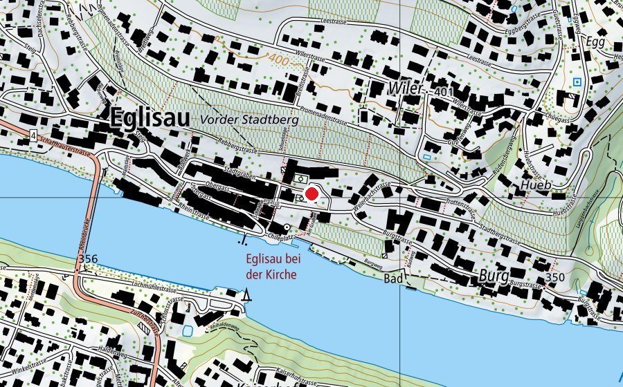 Carte indiquant l’emplacement de Kindergarten Städtli 1-2-3 (École enfantine)